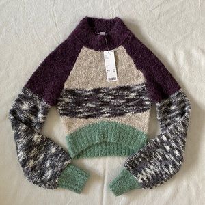 Super a cool Knit Cropped Longsleeve Sweater